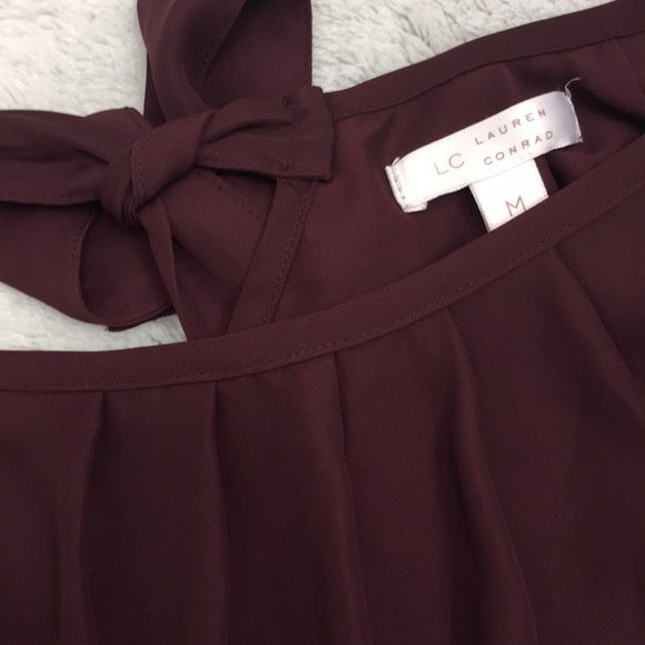 Lauren Conrad pleated blouse in deep purple - Picture 4 of 7